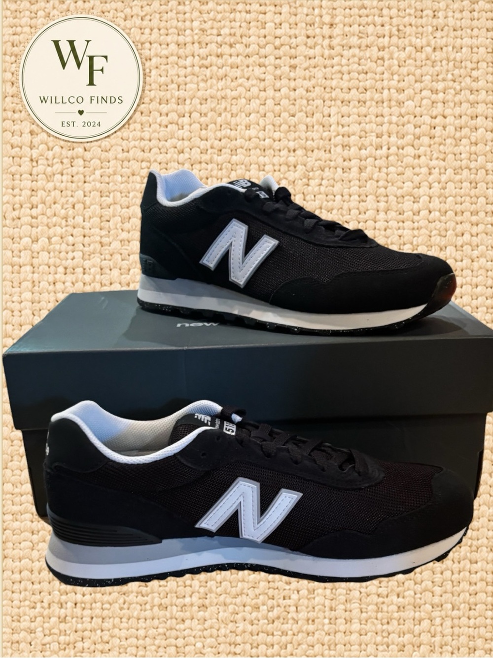 New Balance 515 Classics Women’s 10 Black White Sneakers WL515BLK Unworn
